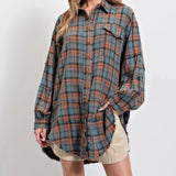 Samara | Women Shirt With Plaid Flannel Design