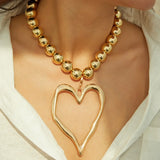Amora | Women Necklace with Heart Charm and Gold Plating