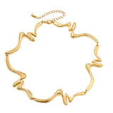 Ondulato | Women Necklace with Wave Design and Adjustable Chain