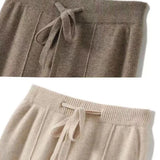 Sandrine | Women's Merino Wool Wide Leg Trousers with High Waist