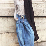 Marlowe | Women's Slouchy Denim Pants with Drawstring Waist