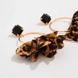 Zara | Women's Earrings with Silk Fabric and Stainless Steel