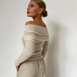Orvieto | Women Top With Off Shoulder Knit