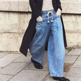 Marlowe | Women's Slouchy Denim Pants with Drawstring Waist