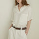 Eleanor | Women Top With Linen Open Collar
