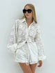 Mila | Women's Embroidered Lounge Set Top