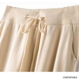 Giselle | Women's Wool Knit Pants with High Waist