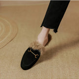 Freja | Women's Mules with Fur Lining and Orthopedic