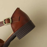 Lorelei | Women's Sandals with Handwoven Cutouts and Buckle