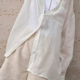 Sheer | Women Shirt With Ramie Linen Blend
