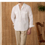Grayson | Men's Cotton Seersucker Cuban Collar Shirt