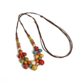 Mira | Women Necklace with Ceramic Beads and Adjustable Cord