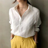 Noelle | Women Shirt With Linen Open Collar