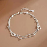 Clara | Women Bracelet with Sterling Silver and Heart Design