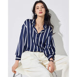 Maren | Women Blouse With Satin Stripe Design