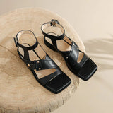 Calista | Women’s Sandals with Straps and Square Toe