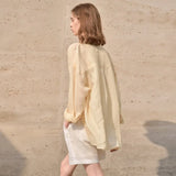Sheer | Women Shirt With Ramie Linen Blend