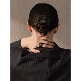 Vanta | Women Ring with Black Design and Gold Accent