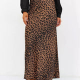 Harper | Women Skirt with Leopard-print and Midi-length