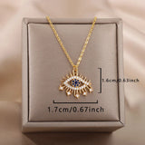 Saphira | Women Necklace with Evil Eye and Blue Stone