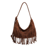 Sierra | Women Bag with Suede and Fringe