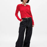 Camille | Women Cardigan With Knit Round Neck