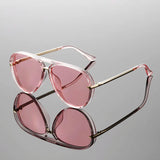 Freya | Women's Aviator Sunglasses with Semi-Transparent Frame