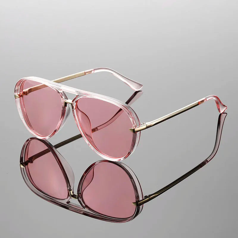 Freya | Women's Aviator Sunglasses with Semi-Transparent Frame