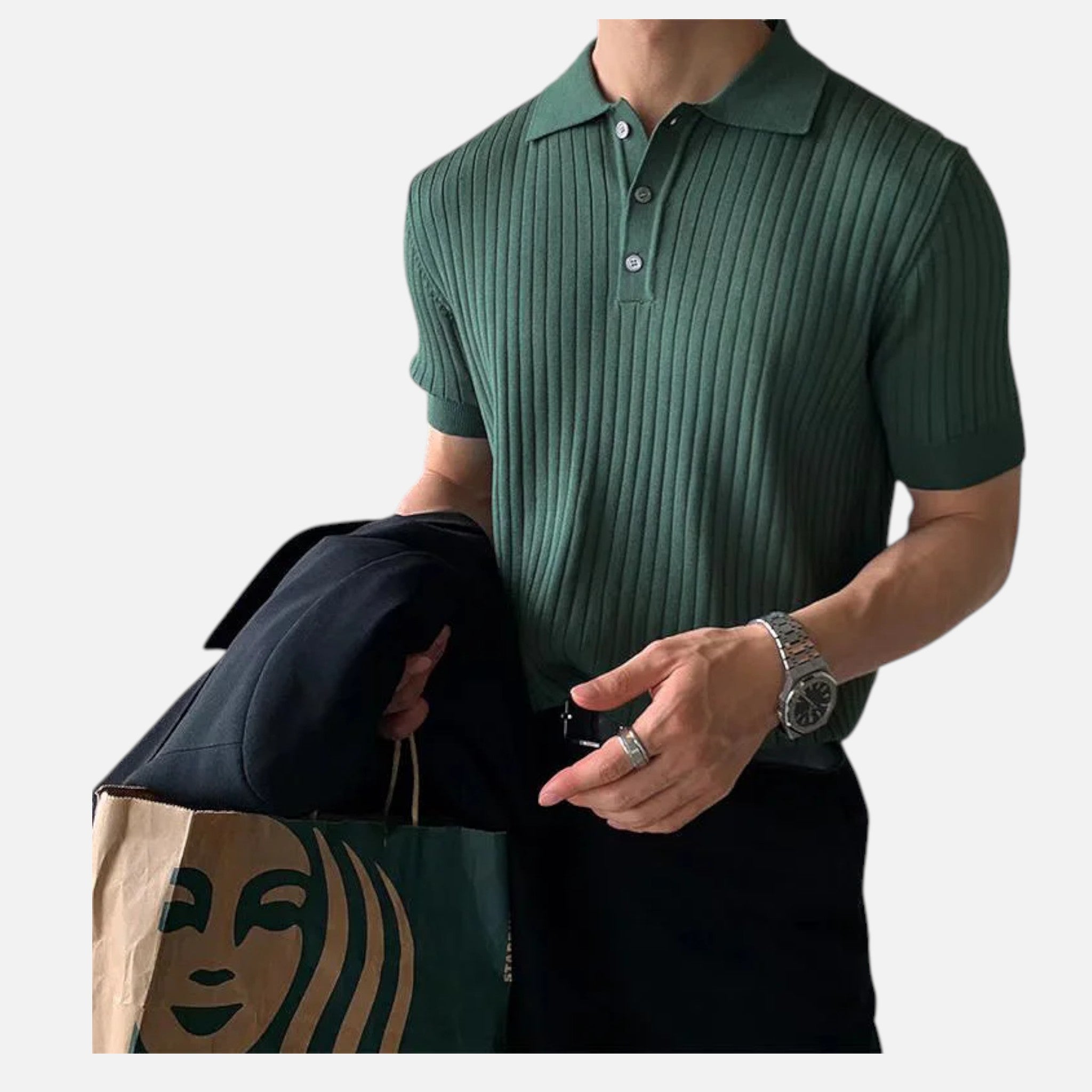 Men’s Textured Summer Polo