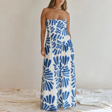 Joséphine | Women's Pleated Backless Maxi Dress with Cutout Detail