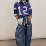 Marlowe | Women's Slouchy Denim Pants with Drawstring Waist