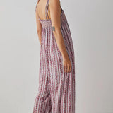 Clarice | Women's Wide Leg Jumpsuit with Adjustable Tie Straps