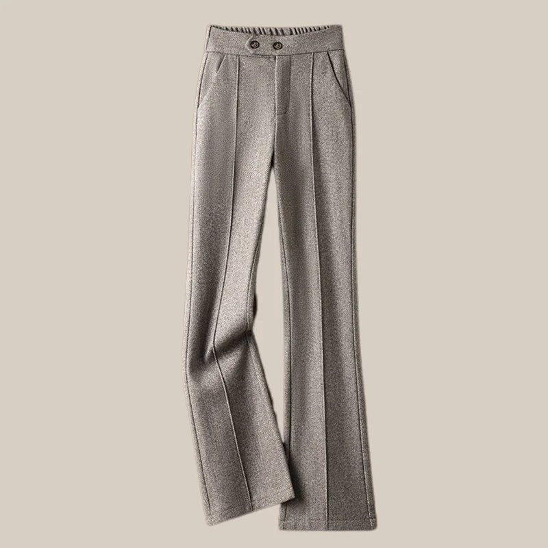 Arden | Women's Wool Blend Flare Trousers with High Waist