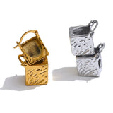 Valonne | Women Earrings with Cube Design and Gold Coating