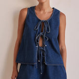 Avery | Women's Denim Two Piece Set Shorts