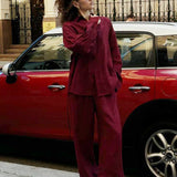 Ellis | Women's Cotton Two Piece Set Trousers