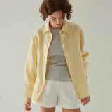 Eloise | Women Shirt With Linen Blend Longline Fit