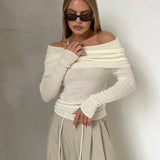 Orvieto | Women Top With Off Shoulder Knit