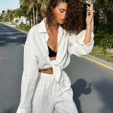 Ellis | Women's Cotton Two Piece Set Trousers
