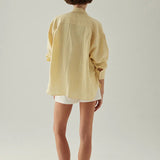 Eloise | Women Shirt With Linen Blend Longline Fit