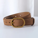 Maribel | Women Belt with Suede Material and Gold Buckle