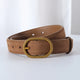 Maribel | Women Belt with Suede Material and Gold Buckle