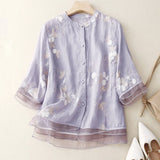 Evienne | Women Blouse With Cotton Embroidery