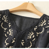 Eloria | Women Top With Cotton Linen Embroidery