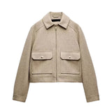 Nancy | Women's Cropped Zip-Front Jacket with Structured Fit