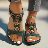 Zariah | Women's Boho Sandals with Beads and Embroidery