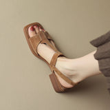 Mirea | Women Sandals with T-Strap and Cushioned Heel