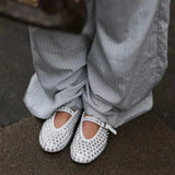 Emmeline | Women’s Mary Janes with Crystal-Studded Leather