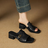 Marcella | Women's Sandal with Buckle and Leather
