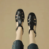 Lorelei | Women's Sandals with Handwoven Cutouts and Buckle